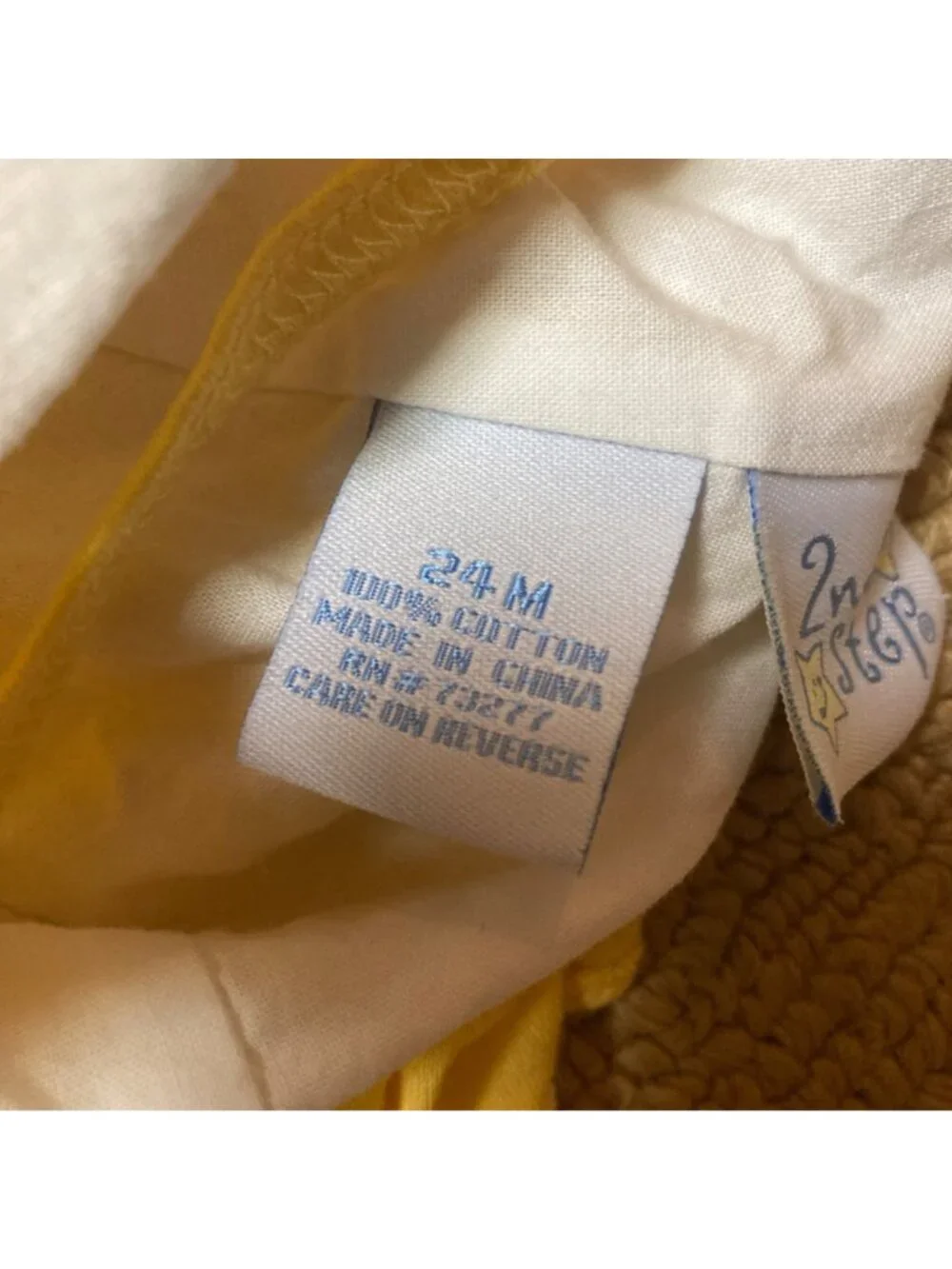 2nd Step Toddler Sun Hat 24 Months Yellow White Stripes Ruffle Hook Look Closer